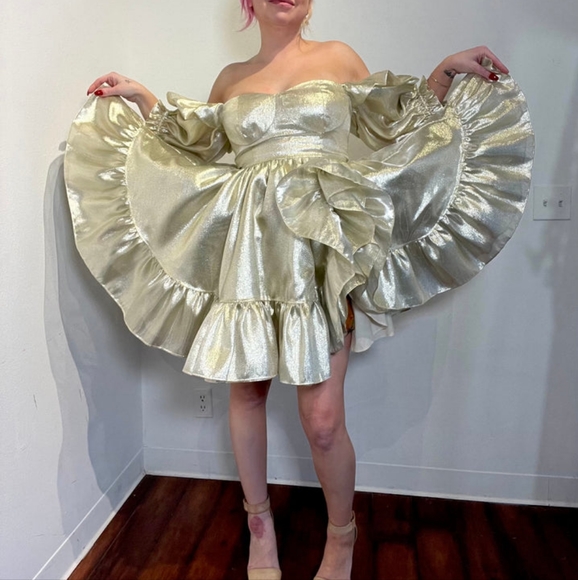 Selkie Bebe Bloom Dress in Champagne - Picture 3 of 11